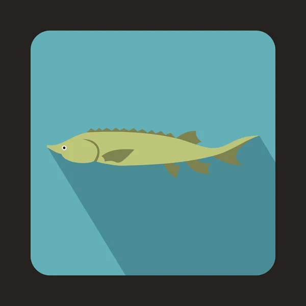 Свіжа ікона осетрової риби, плоский стиль — стоковий вектор