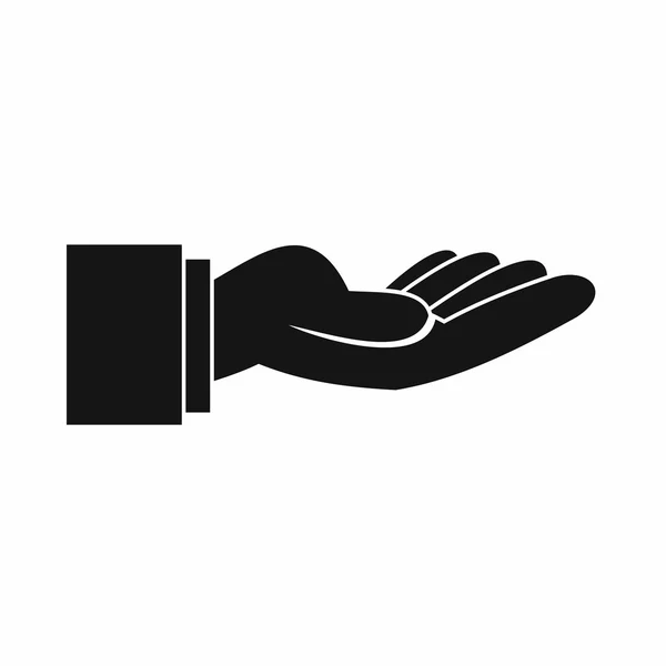 Utsträckt hand gest ikon, enkel stil — Stock vektor
