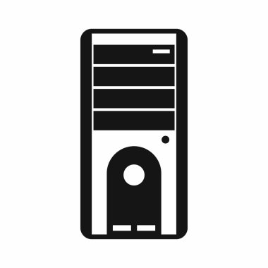 Bilgisayar sistem birimi simgesini, basit tarzı