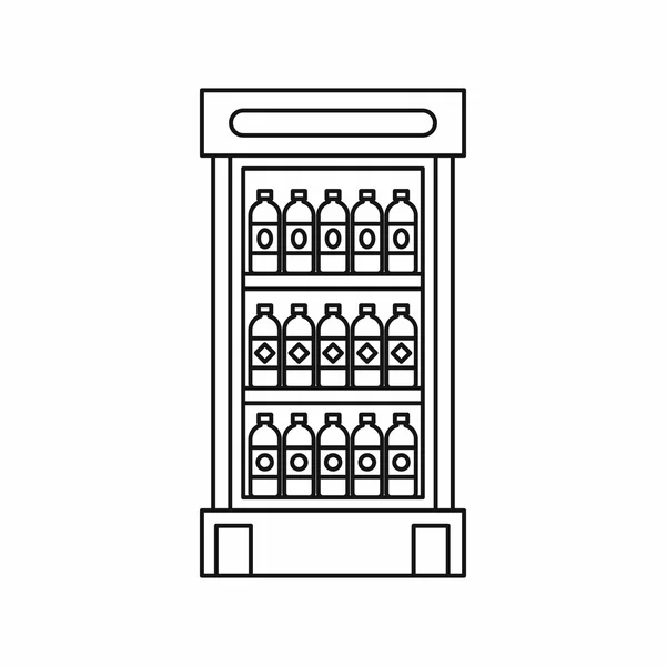 Nevera con bebidas refrescantes icono — Vector de stock