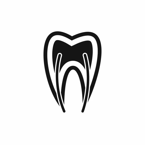 歯の断面アイコン、シンプルなスタイル — ストックベクタ