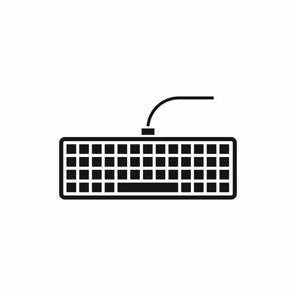 Ikona klawiatury komputera czarny, prosty styl — Wektor stockowy