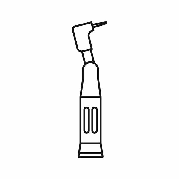 Dentalbohrer Symbol, Umriss Stil — Stockvektor