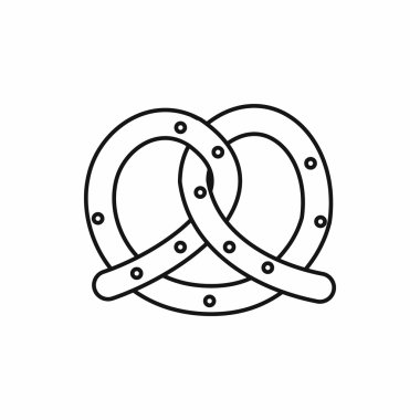 Tuzlu kraker simgesi, anahat stili