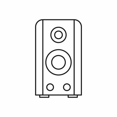 Siyah ses hoparlör simgesi, anahat stili