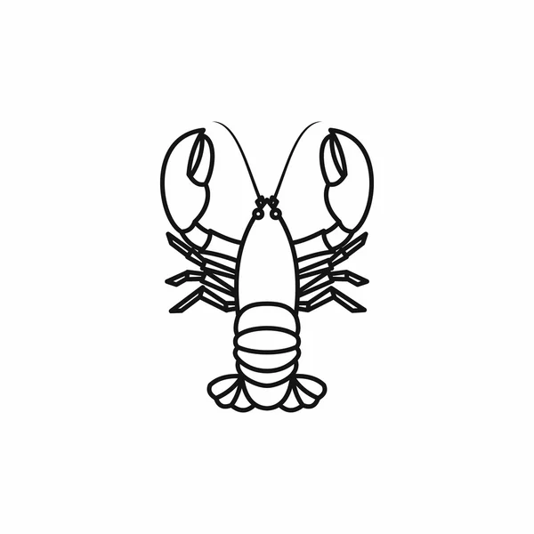 Icono de cangrejo de río, estilo de esquema — Vector de stock