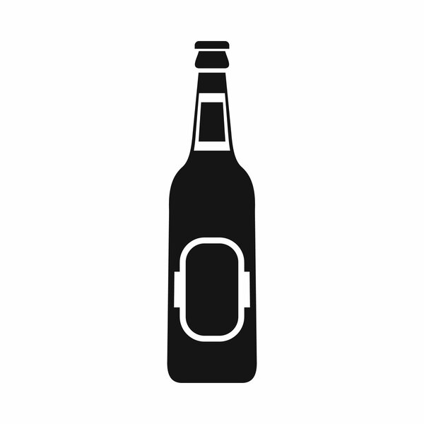 Bottle of beer icon, simple style