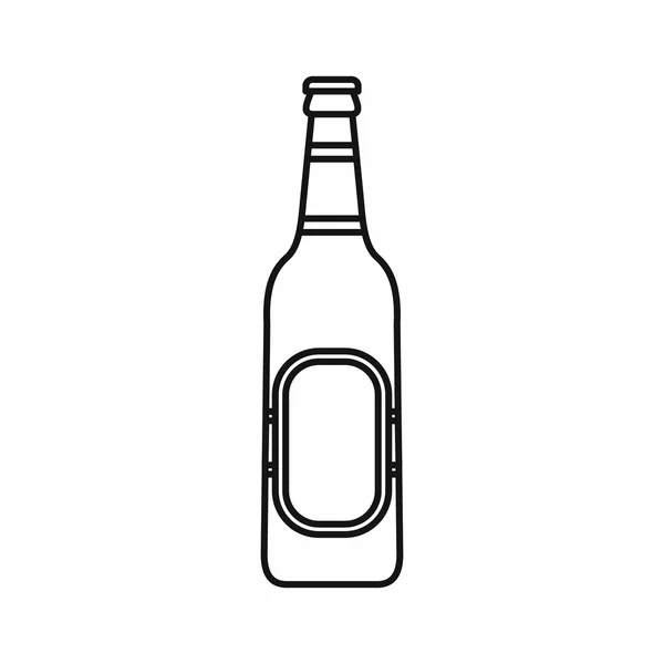 Icono de botella de cerveza, estilo de esquema — Vector de stock