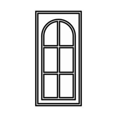 Ahşap kapı cam kutsal kişilerin resmi, anahat stili ile