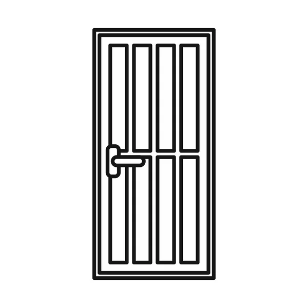 Stalen deur pictogram, Kaderstijl — Stockvector