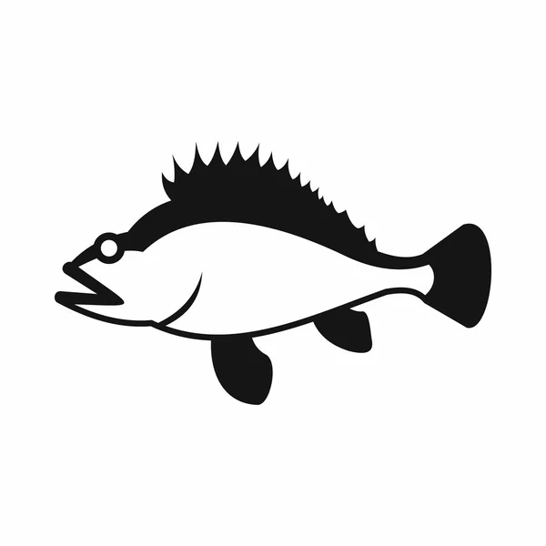 Peixe rosa, ícone Sebastes norvegicus, estilo simples — Vetor de Stock