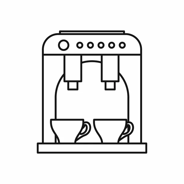 Kaffeemaschinen-Symbol, Umriss-Stil — Stockvektor