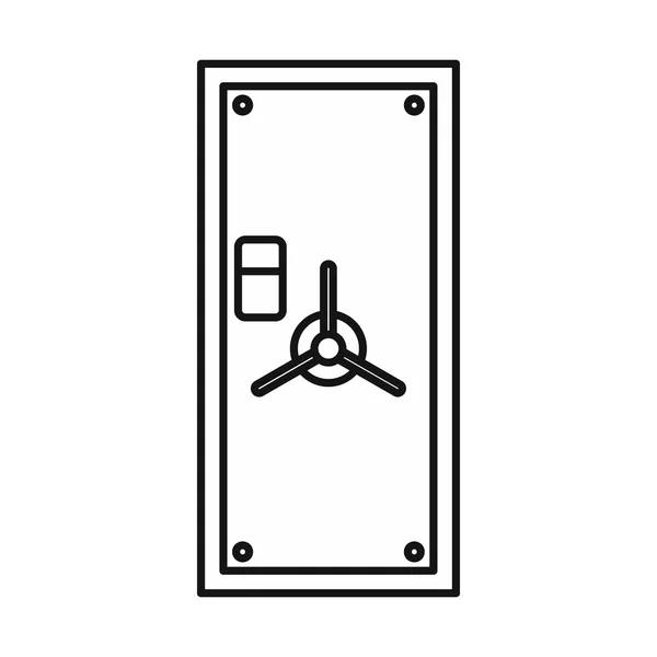 Ícone da porta segura, estilo esboço — Vetor de Stock