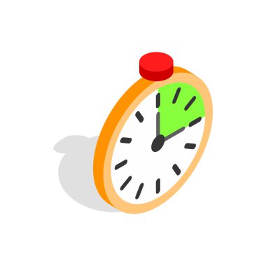 Çalar saat simgesi, izometrik 3d stili