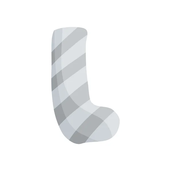 Icône de plâtre jambe cassée, style dessin animé — Image vectorielle