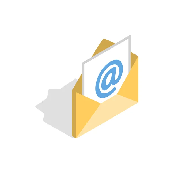 Иконка электронной почты, изометрический 3d стиль — стоковый вектор