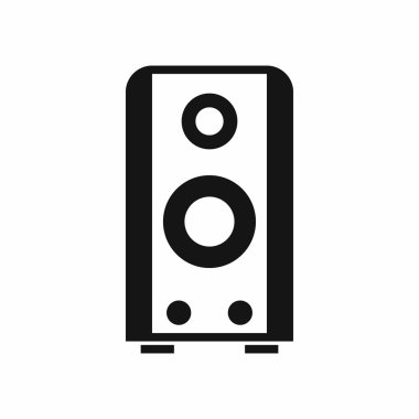 Siyah ses hoparlör simgesi, basit tarzı