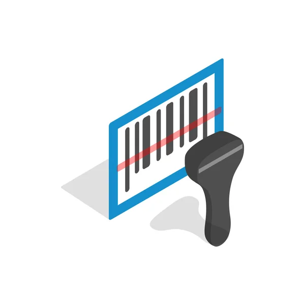 Ícone de scanner de código de barras, estilo 3D isométrico — Vetor de Stock