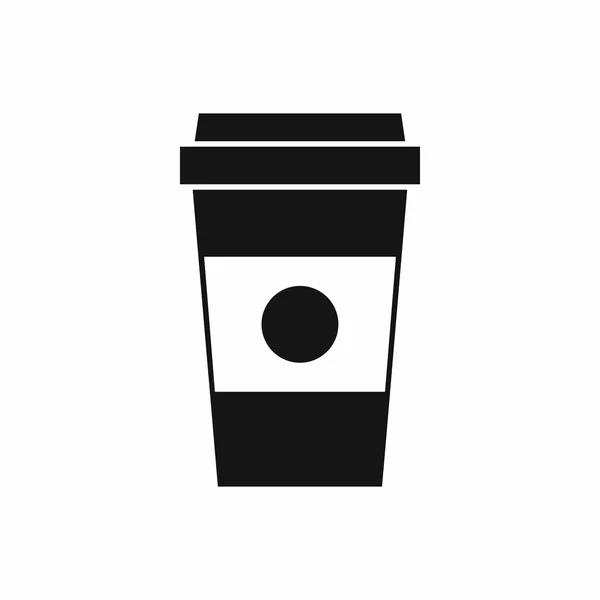 Pappbecher Kaffee-Ikone, einfacher Stil — Stockvektor