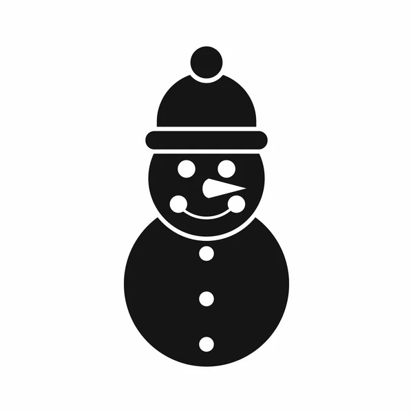 Icône bonhomme de neige, style simple — Image vectorielle