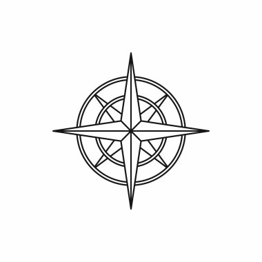 Antik pusula simgesini, anahat stili