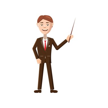 Öğretmen kutsal kişilerin resmi içinde karikatür tarzı