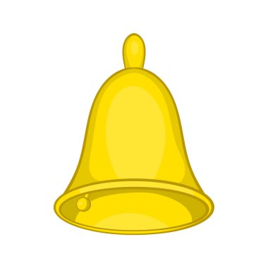 Altın el zil simgesini, karikatür tarzı