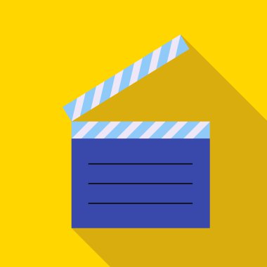 Düz stilde film clapper simgesi