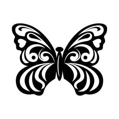 Güzel kanatlar simgesi, basit tarzı kelebek