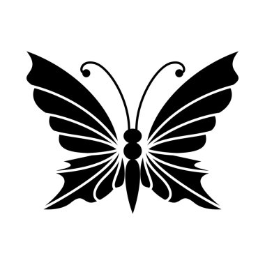 Anten simgesi, basit tarzı kelebek