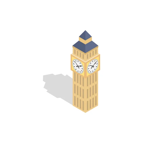 Icono de Big Ben, estilo isométrico 3d — Archivo Imágenes Vectoriales