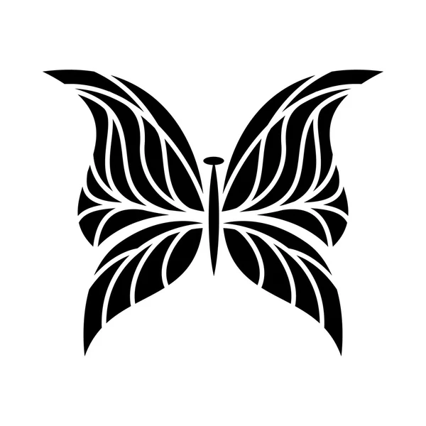 Papillon avec des ailes festonnées icône, style simple — Image vectorielle