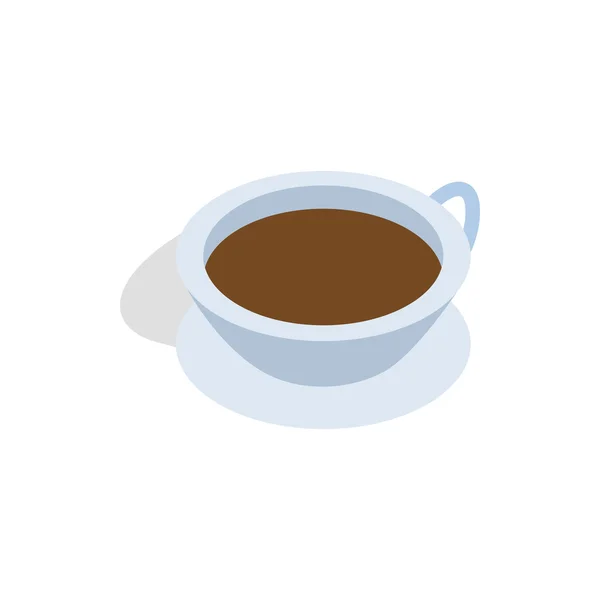 Icono de taza de té, estilo isométrico 3d — Vector de stock