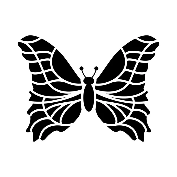 Motýl ikona, jednoduchý styl — Stockový vektor