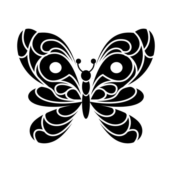 Butterfly with big wings icon, simple style — Stock Vector