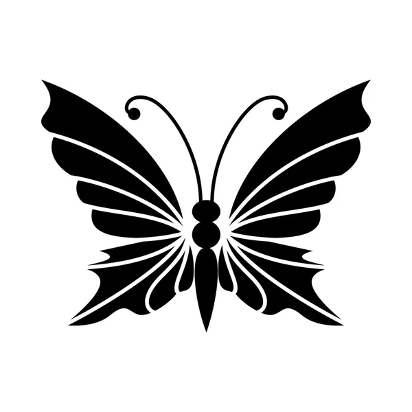 Motyl z anteny ikona, prosty styl — Wektor stockowy