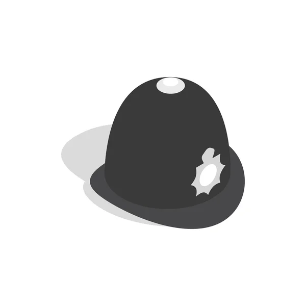 Hattu englanti poliisin ikoni, isometrinen 3d tyyli — vektorikuva