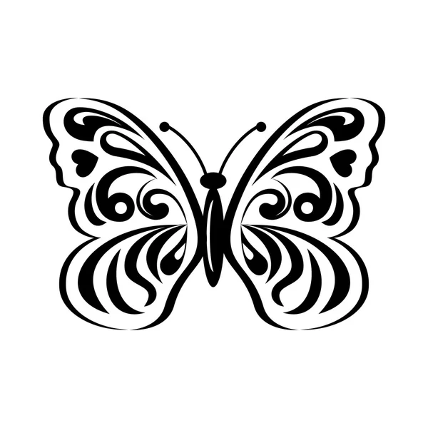Бабочка с абстрактным рисунком на крыльях — стоковый вектор