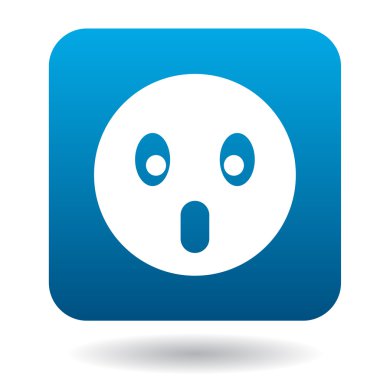 Açık ağız simgesi olan korkmuş ifade