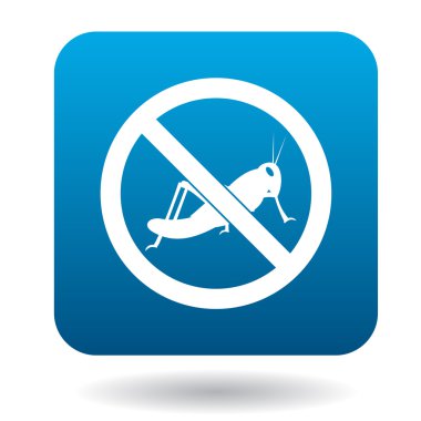 Hiç locust işareti simgesi, basit tarzı