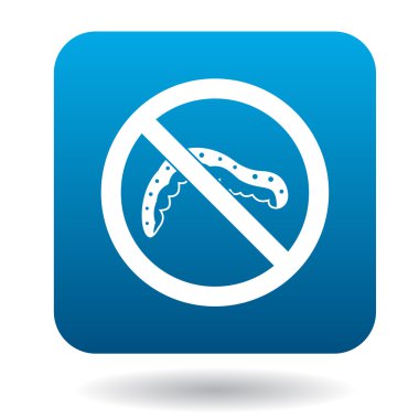 Hiçbir tırtıl işareti simgesi, basit tarzı