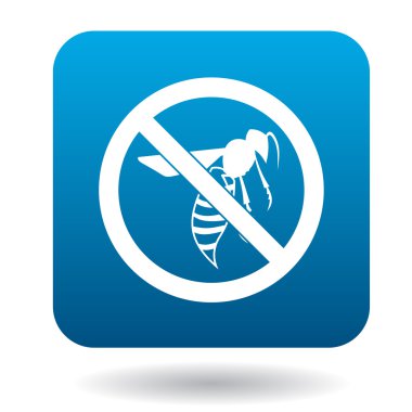 Yok bee işareti simgesi, basit tarzı