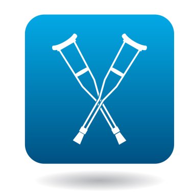 Koltuk değneği simgesi basit tarzı