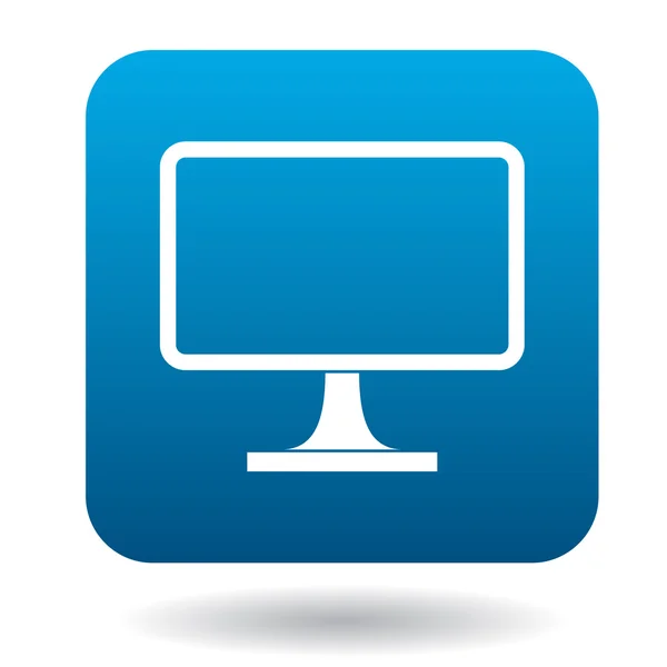 Icono de monitor de computadora en estilo simple — Vector de stock