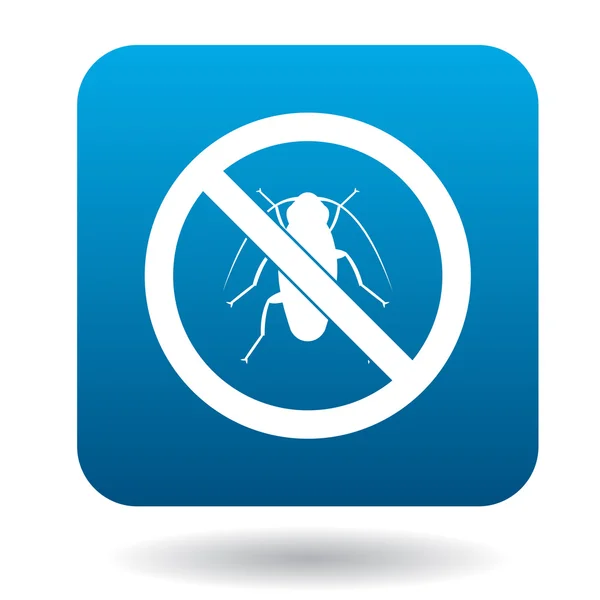 No hay icono de signo de cucaracha, estilo simple — Vector de stock