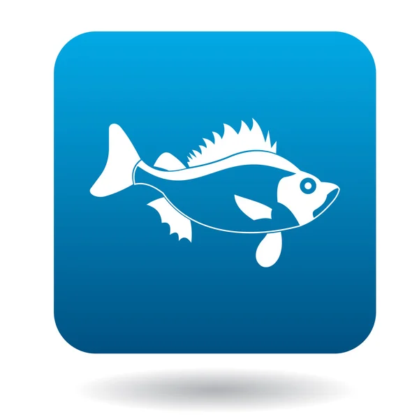Ruff fisk ikon, enkel stil — Stock vektor