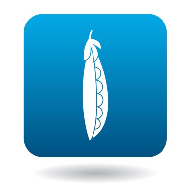 Pod simgesinin yeşil bezelye, düz stil