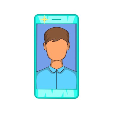 Hareket eden telefon simgesi, karikatür tarzı fotoğraf