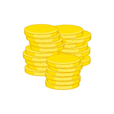 Altın sikke simge, karikatür tarzı