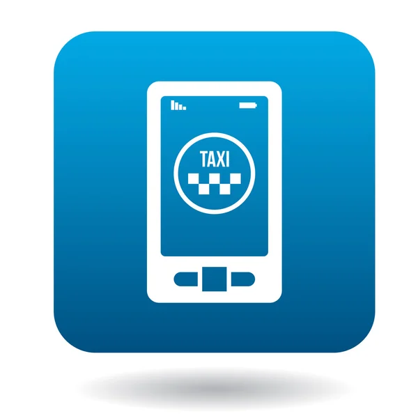 Smartphone com ícone de aplicação de serviço de táxi —  Vetores de Stock